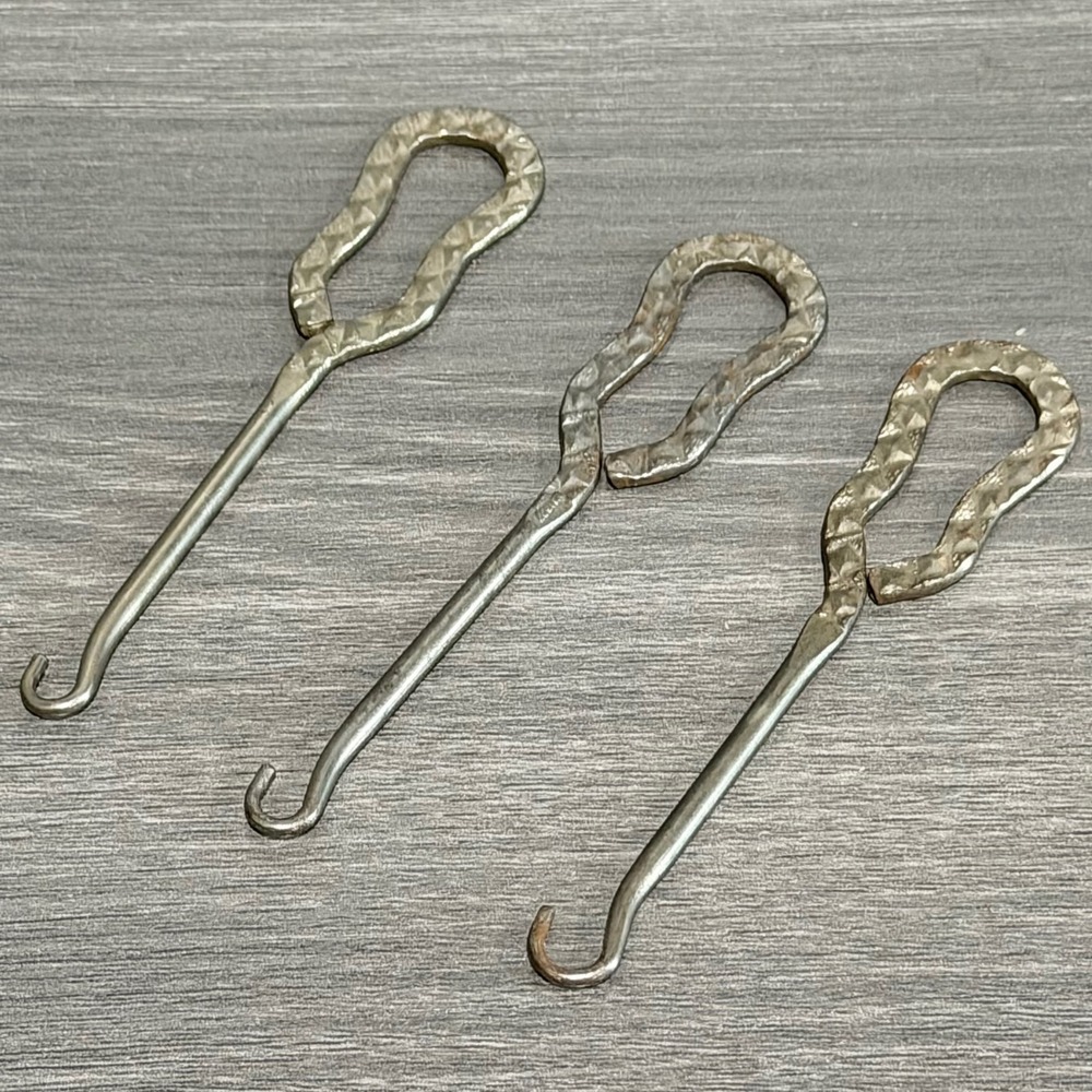 Antique Victorian Folding Button Hooks Lot of 3 Shoe Boot Glove Tools c1900